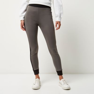 Grey panelled leggings